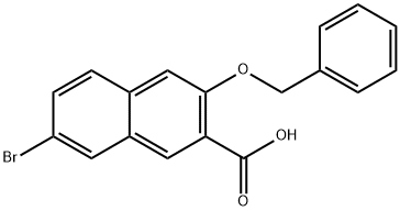 2-Naphthalenecarboxylic acid, 7-bromo-3-(phenylmethoxy)- Struktur