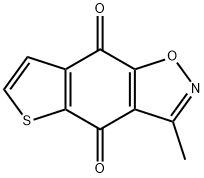Thieno[2,3-f]-1,2-benzisoxazole-4,8-dione, 3-methyl- Structure