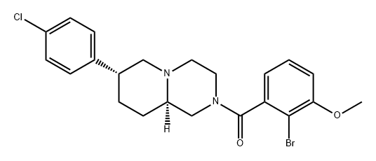 Methanone, (2-bromo-3-methoxyphenyl)[(7R,9aR)-7-(4-chlorophenyl)octahydro-2H-pyrido[1,2-a]pyrazin-2-yl]- Struktur