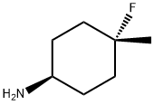 顺式-4-氟-4-甲基环己烷-1-胺 结构式