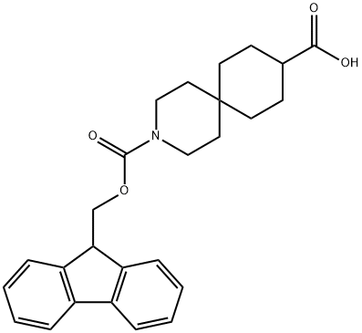 3-Azaspiro[5.5]undecane-3,9-dicarboxylic acid, 3-(9H-fluoren-9-ylmethyl) ester Struktur