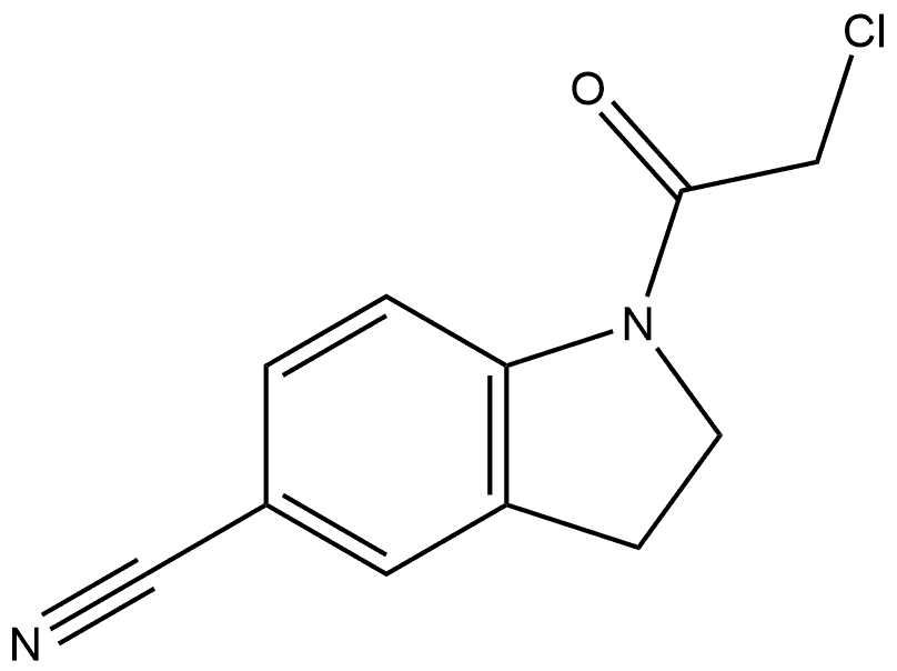 1-(2-Chloroacetyl)-2,3-dihydro-1H-indole-5-carbonitrile Structure