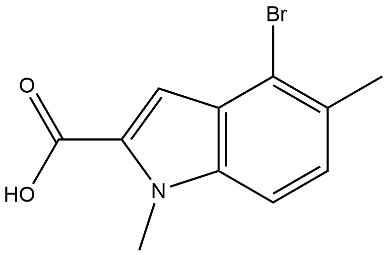 4-Bromo-1,5-dimethylindole-2-carboxylic Acid Structure