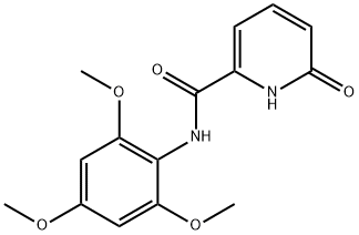 2-Pyridinecarboxamide, 1,6-dihydro-6-oxo-N-(2,4,6-trimethoxyphenyl)- Struktur