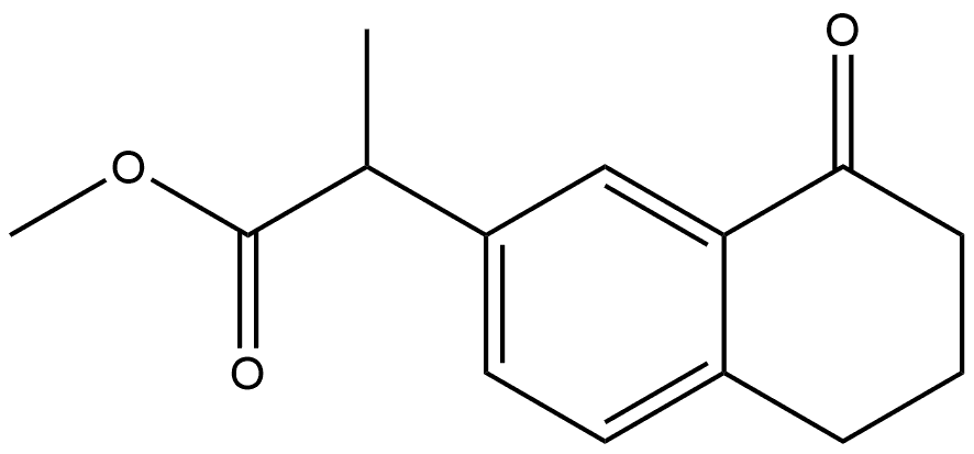 methyl 2-(8-oxo-5,6,7,8-tetrahydronaphthalen-2-yl)propanoate 结构式