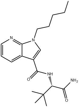 1H-Pyrrolo[2,3-b]pyridine-3-carboxamide, N-[(1S)-1-(aminocarbonyl)-2,2-dimethylpropyl]-1-pentyl- Structure