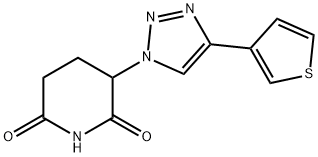 2,6-Piperidinedione, 3-[4-(3-thienyl)-1H-1,2,3-triazol-1-yl]- 结构式