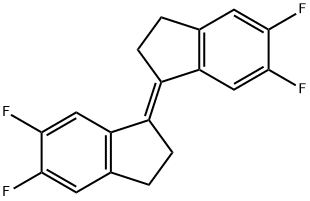 1H-Indene, 1-(5,6-difluoro-2,3-dihydro-1H-inden-1-ylidene)-5,6-difluoro-2,3-dihydro-, (1E)- Structure