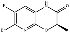 (3R)-6-Bromo-7-fluoro-3-methyl-1H-pyrido[2,3-b][1,4]oxazin-2(3H)-one Struktur
