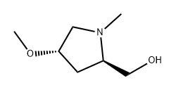 2-Pyrrolidinemethanol, 4-methoxy-1-methyl-, (2R,4S)- Struktur