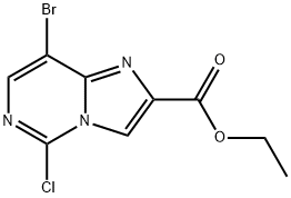 Imidazo[1,2-c]pyrimidine-2-carboxylic acid, 8-bromo-5-chloro-, ethyl ester Struktur