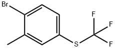 1-Bromo-2-methyl-4-[(trifluoromethyl)thio]benzene 结构式