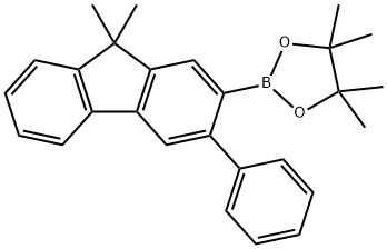 1,3,2-Dioxaborolane, 2-(9,9-dimethyl-3-phenyl-9H-fluoren-2-yl)-4,4,5,5-tetramethyl- 结构式