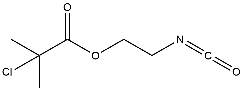 2-Isocyanatoethyl 2-chloro-2-methylpropanoate 结构式