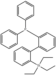 diphenyl(2'-(triethylsilyl)-[1,1'-biphenyl]-2-yl)phosphane 结构式