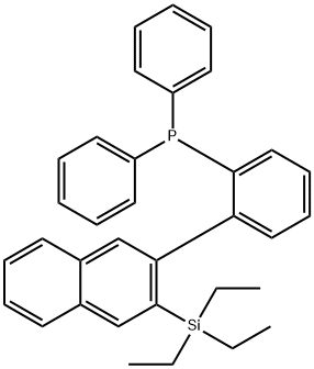 diphenyl(2-(3-(triethylsilyl)naphthalen-2-yl)phenyl)phosphane 结构式