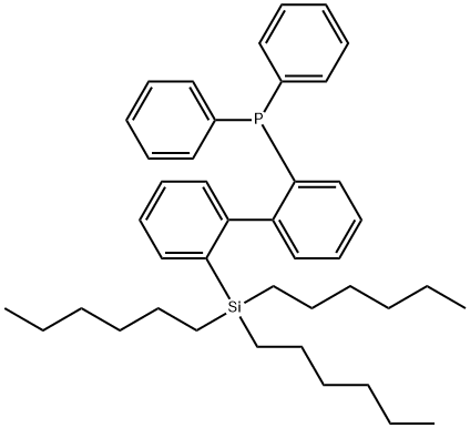 diphenyl(2'-(trihexylsilyl)-[1,1'-biphenyl]-2-yl)phosphane Struktur