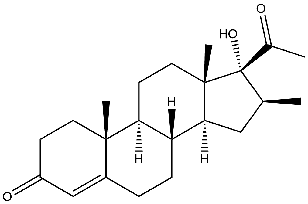 17-HYDROXY-16Β-METHYLPROGESTERONE, 23712-15-4, 结构式