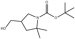 4-(羟甲基)-2,2-二甲基吡咯烷-1-羧酸叔丁酯, 2374131-18-5, 结构式