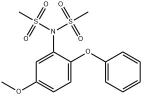 N-(5-甲氧基-2-苯氧基苯基)-N-(甲磺酰基)甲磺酰胺 结构式