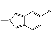 5-bromo-4-fluoro-2-methyl-2H-indazole 结构式