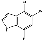 5-溴-4-氯-7-氟-1H-吲唑, 2375918-42-4, 结构式