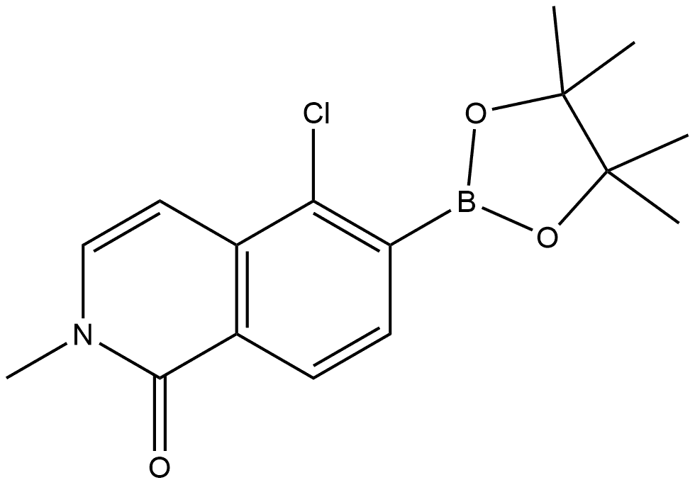 5-氯-2-甲基-6-(4,4,5,5-四甲基-1,3,2-二氧杂硼烷-2-基)异喹啉-1(2H)-酮 结构式