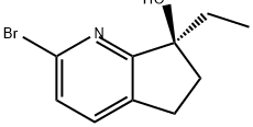 5H-Cyclopenta[b]pyridin-7-ol, 2-bromo-7-ethyl-6,7-dihydro-, (7S)- Structure