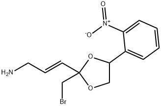(E)-3-[2-(溴甲基)-4-(2-硝基苯基)-1,3-二氧戊环-2-基]-2-丙烯-1-胺,2376326-15-5,结构式