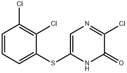 2(1H)-Pyrazinone, 3-chloro-6-[(2,3-dichlorophenyl)thio]- Structure