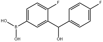 (4-氟-3-((4-氟苯基)(羟基)甲基)苯基)硼酸,2377587-42-1,结构式