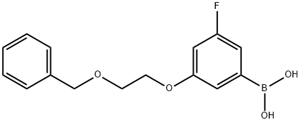 3-[2-(苄氧基)乙氧基]-5-氟苯基硼酸 结构式