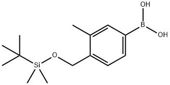 4-(叔丁基二甲基甲硅烷氧基)甲基-3-甲基苯基硼酸 结构式