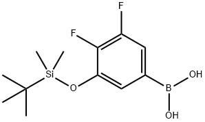 3-(t-Butyldimethylsilyloxy)-4,5-difluorophenylboronic acid 结构式
