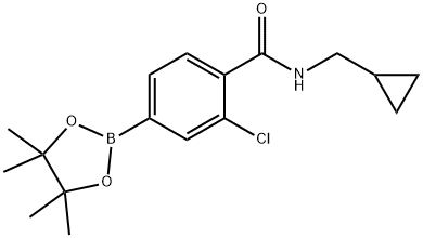 2-氯-N-(环丙基甲基)-4-(4,4,5,5-四甲基-1,3,2-二氧硼烷-2-基)苯甲酰胺, 2377609-63-5, 结构式