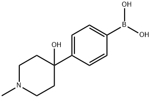 4-(4-Hydroxy-1-methylpiperidin-4-yl)phenylboronic acid 结构式