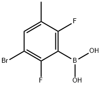 3-Bromo-2,6-difluoro-5-methylphenylboronic acid 结构式