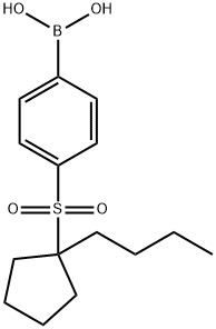 4-(1-Butyl-1-cyclopentylsulfonyl)phenylboronic acid 结构式