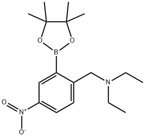 2-Diethylaminomethyl-5-nitrophenylboronic acid,pinacol ester Structure