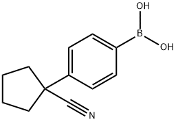 4-(1-氰基环戊基)苯基]硼酸, 2377610-97-2, 结构式