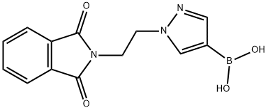 1-[2-(1,3-Dioxoisoindol-2-yl)ethyl]pyrazole-4-boronic acid 结构式