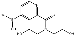 2-Bis(2-hydroxyethyl)carbamoylpyridine-4-boronic acid 结构式