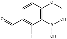 (2-Fluoro-3-formyl-6-methoxyphenyl)boronic acid Struktur