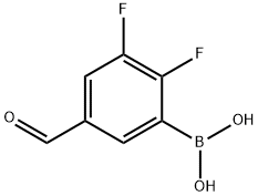 2,3-二氟-5-甲酰基苯基硼酸, 2377611-83-9, 结构式