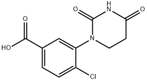 Benzoic acid, 4-chloro-3-(tetrahydro-2,4-dioxo-1(2H)-pyrimidinyl)- Structure