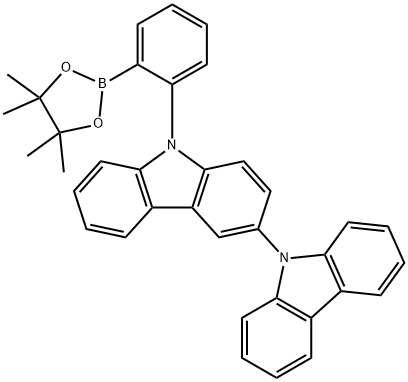 9-(2-(4,4,5,5-四甲基-1,3,2-二恶硼环戊-2-基)苯基)-9H-3,9'-二咔唑,2377677-05-7,结构式