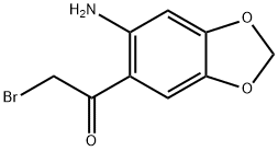 Ethanone, 1-(6-amino-1,3-benzodioxol-5-yl)-2-bromo- Structure
