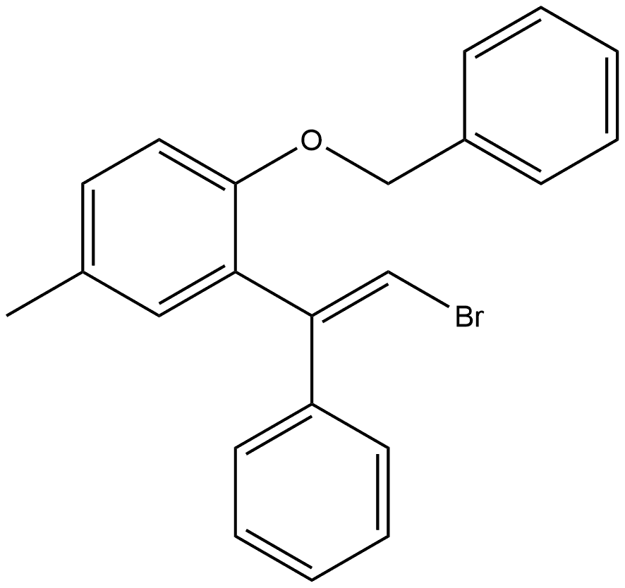 (Z)-1-(benzyloxy)-2-(2-bromo-1-phenylvinyl)-4-methylbenzene 化学構造式