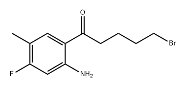 1-Pentanone, 1-(2-amino-4-fluoro-5-methylphenyl)-5-bromo- Structure