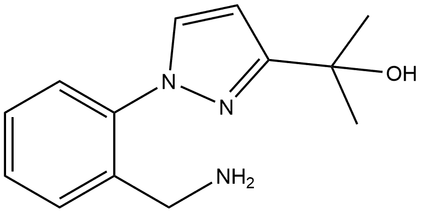 2-(1-(2-(氨基甲基)苯基)-1H-吡唑-3-基)丙-2-醇,2378710-78-0,结构式